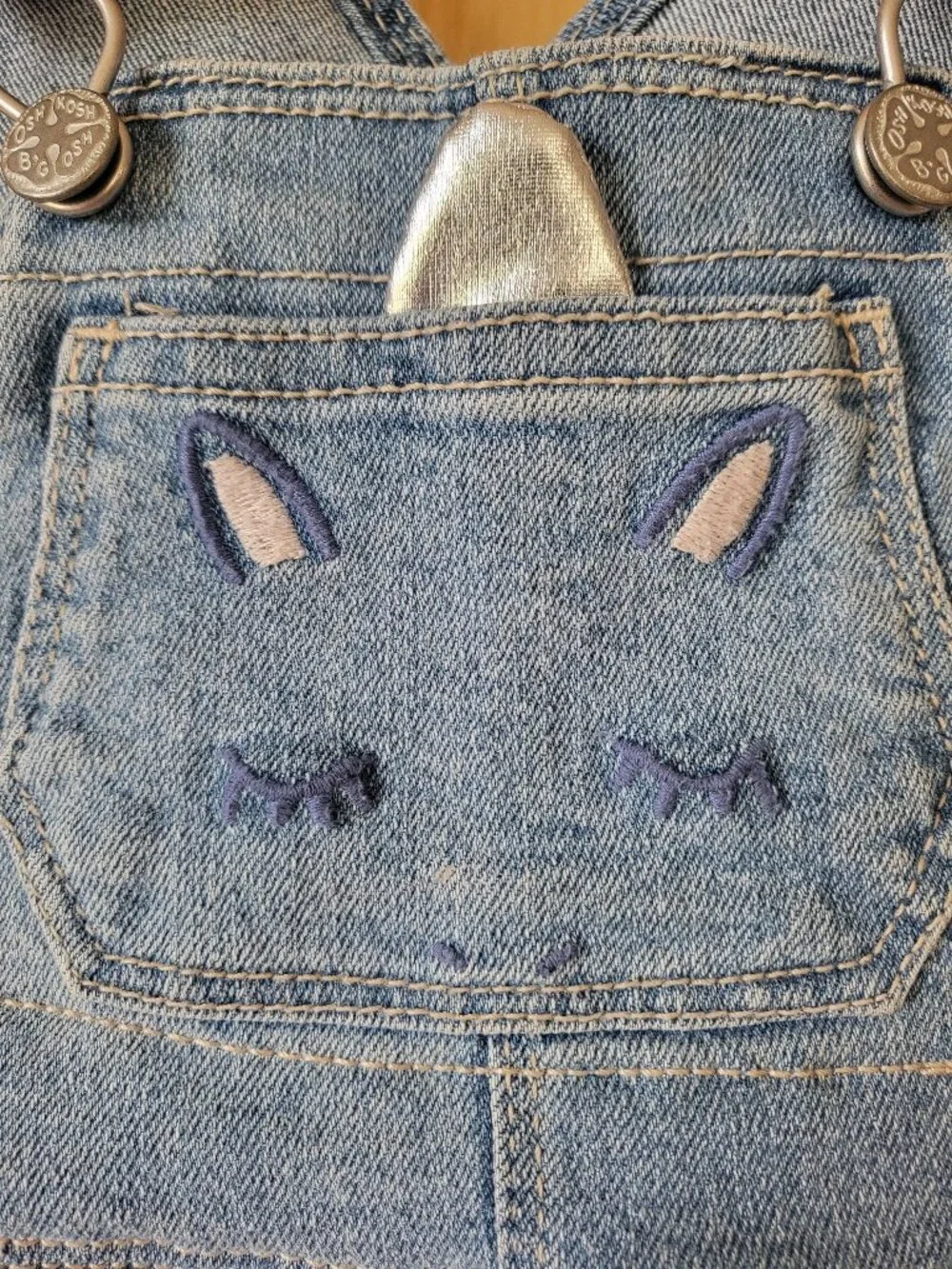 OshKosh Denim Overall Dress with Pink Tulle Sparkle Skirt Size 12M